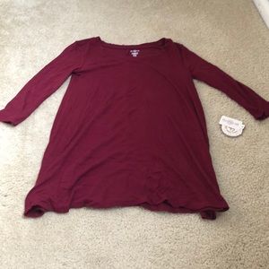 Burgundy red shirt